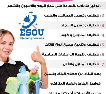 شركات تنظيف بالساعه في العين